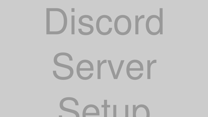 Discordサーバーセットアップのイメージ