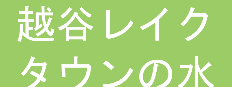 越谷レイクタウンの水辺の公園